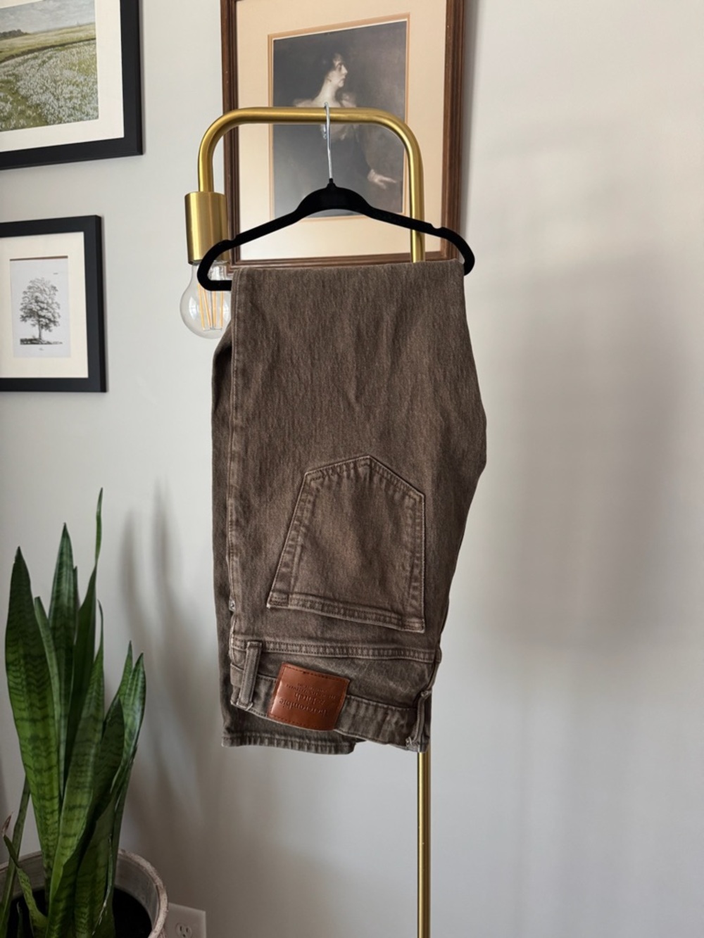 Abercrombie & Fitch Men's Brown Jeans - 90s Slim Straight 30x30